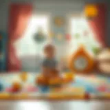 Colorful nursery rug enhancing playtime