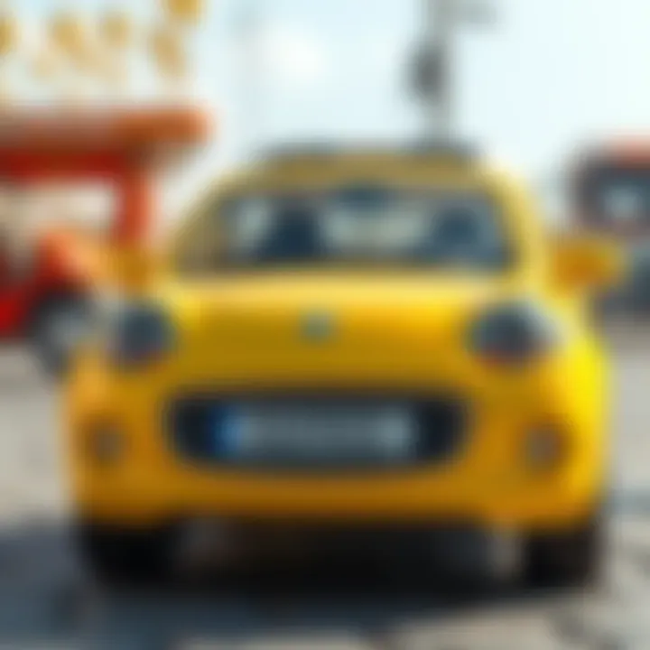 Parental guidance for using the yellow electric car