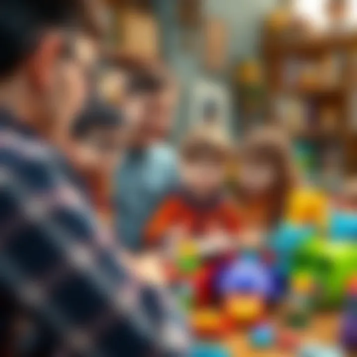 Thoughtful Toy Selection by Parents Parents choosing the right educational toys for their children