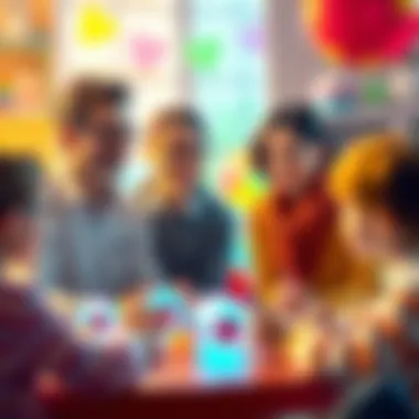 Educators discussing the benefits of glowing ball toys