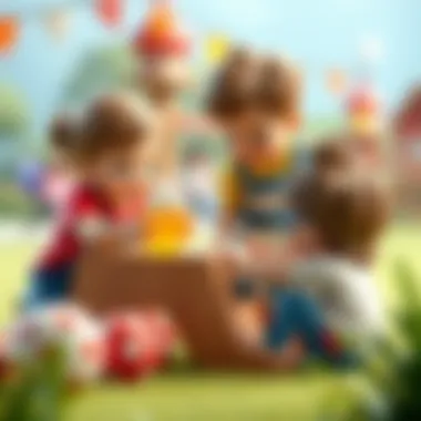 Interactive play session showcasing social interaction among kids