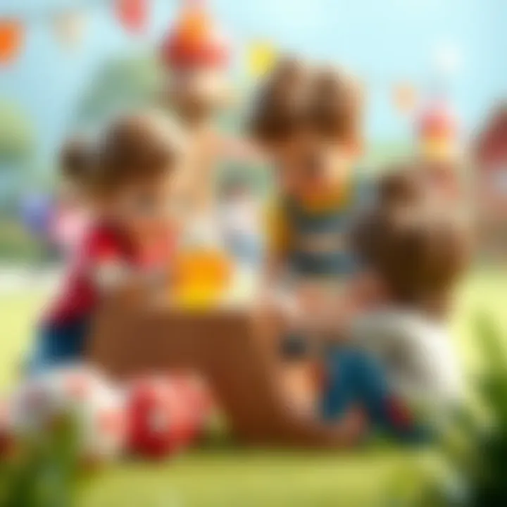 Interactive play session showcasing social interaction among kids
