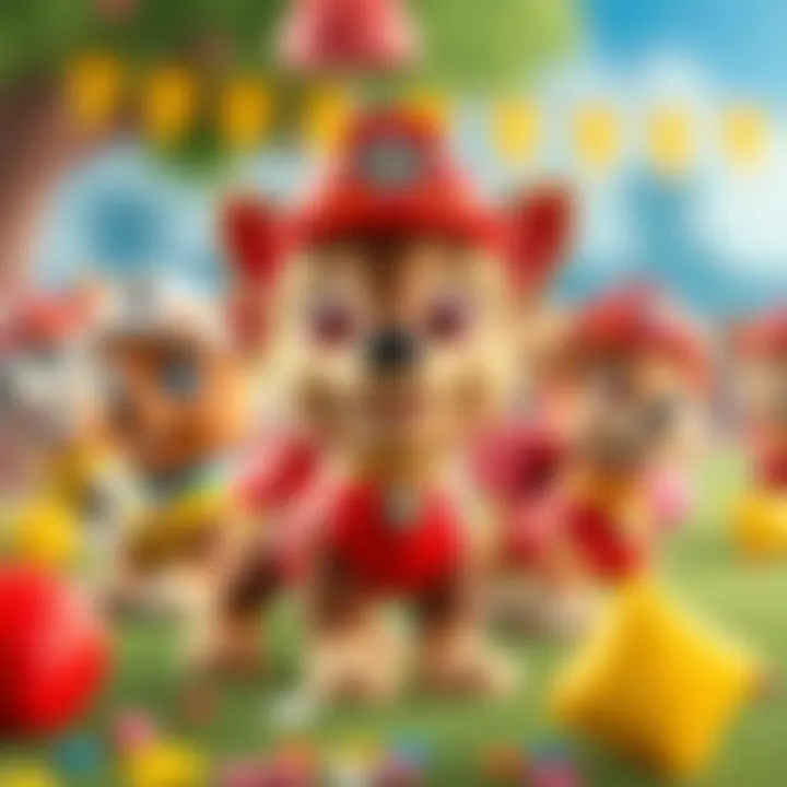 Paw Patrol-themed party favors and gifts