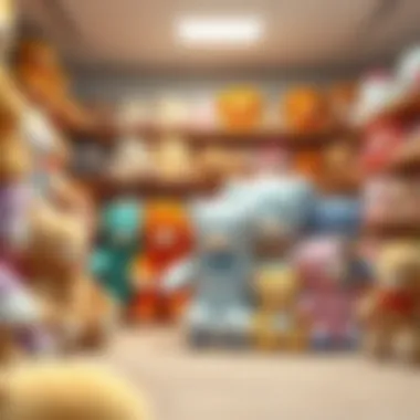 A well-organized space displaying various plush bears suitable for different age groups.