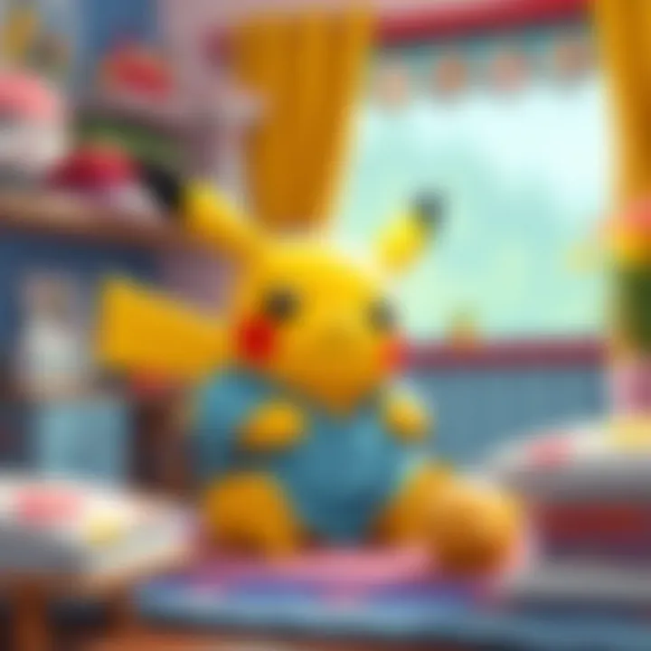 Illustration depicting Pikachu in a therapeutic setting for children.