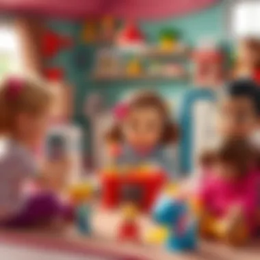 Imaginative Play with Polly Pocket Children engaging in imaginative play with Polly Pocket figures and accessories