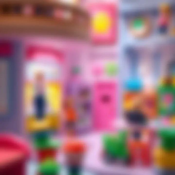 Educational Aspects of Polly Pocket Close-up of educational features in the Polly Pocket shopping center