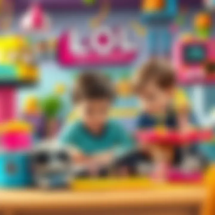 Children engaging with LOL toys in a playful environment