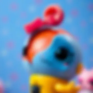A close-up of a color-changing LOL toy revealing its surprise