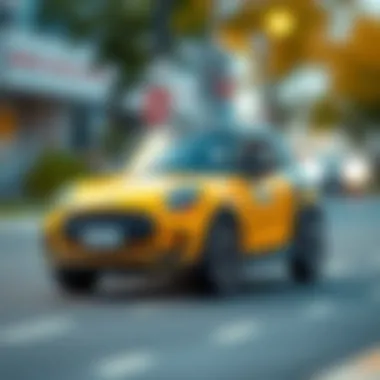 Safety features of the yellow electric car