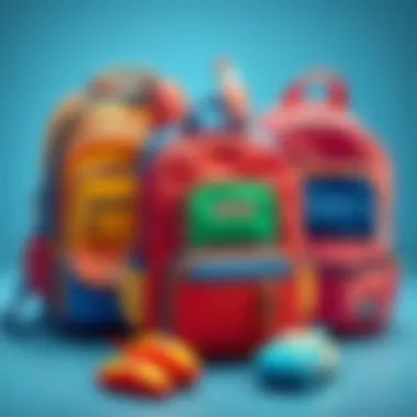 Variety of school bags for children