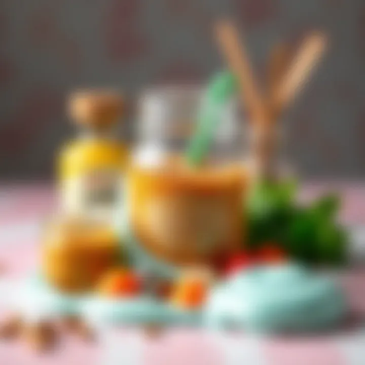 Ingredients for making slime