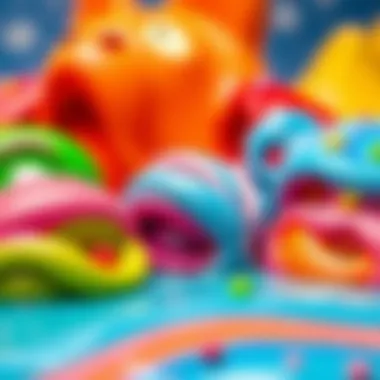 Different types of slime displayed