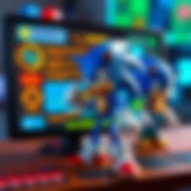 Sonic game mechanics displayed on screen