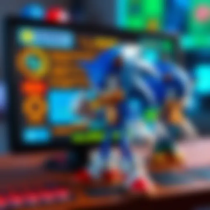 Sonic game mechanics displayed on screen