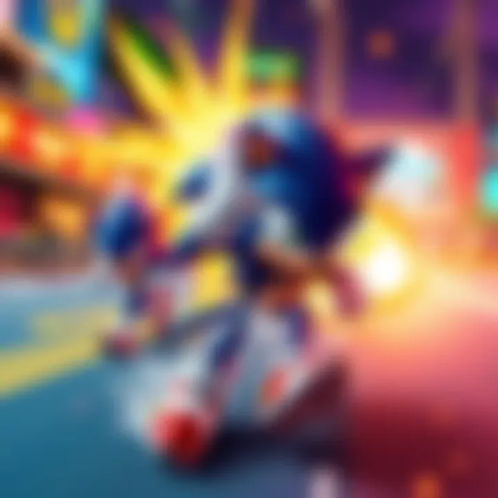 Sonic the Hedgehog in action during gameplay