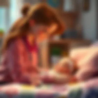 A warm interaction between a caregiver and a baby, showcasing emotional support