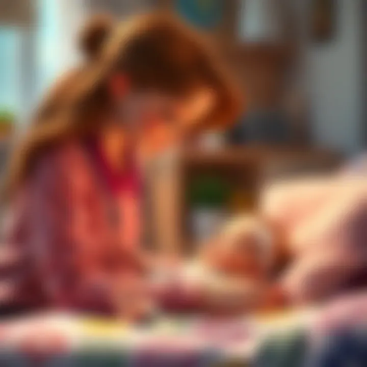 A warm interaction between a caregiver and a baby, showcasing emotional support