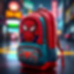 Vibrant Spiderman backpack showcasing unique designs