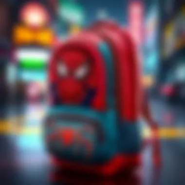Vibrant Spiderman backpack showcasing unique designs