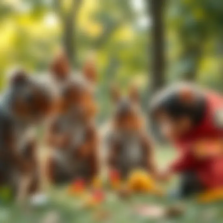 Squirrel Game Across Age Groups Different age groups playing the squirrel game