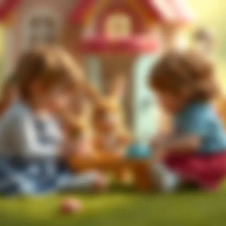 Children engaging in imaginative play with Sylvanian Families toys