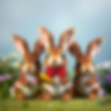 Detailed design of Chocolate-Eared Bunnies showcasing their unique features