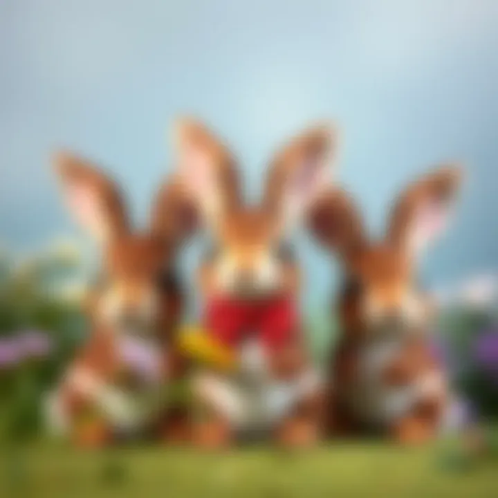 Detailed design of Chocolate-Eared Bunnies showcasing their unique features
