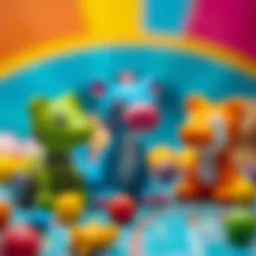 Colorful tabu toys promoting creativity