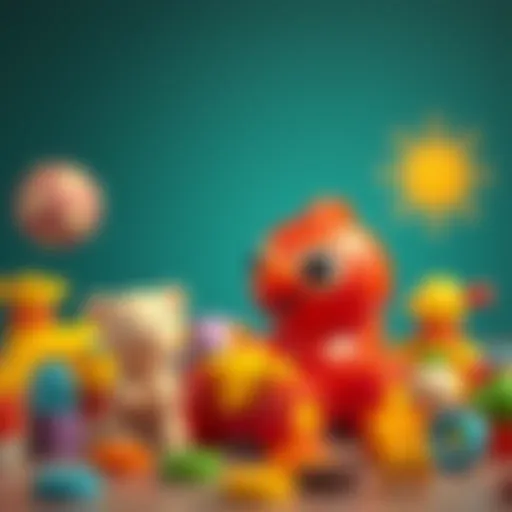 Colorful toys for cognitive development