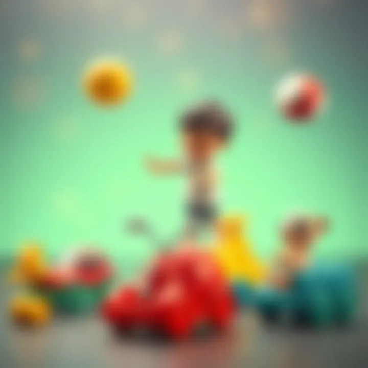 Physical activities with toys for development