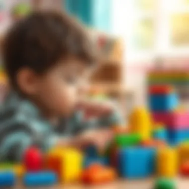 A child engaging with colorful building blocks, enhancing cognitive skills