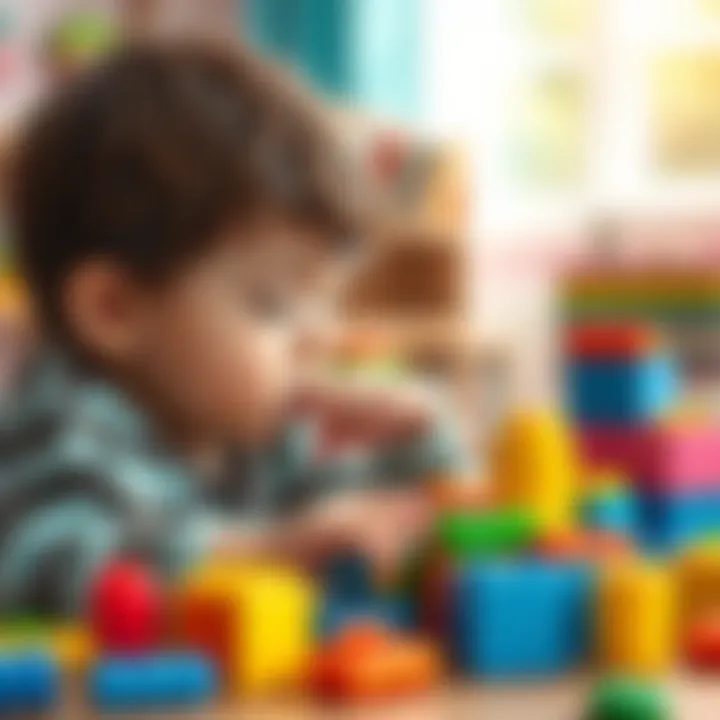 A child engaging with colorful building blocks, enhancing cognitive skills