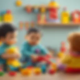 Interactive play with Toto toys encouraging creativity