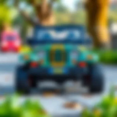 A colorful toy jeep that sparks children's imagination and creativity.