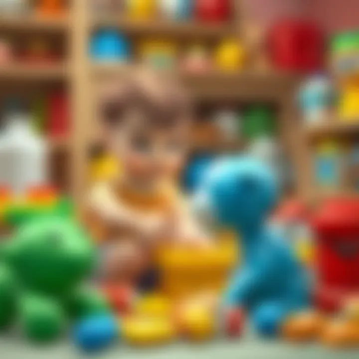 Parents choosing age-appropriate toys for kids