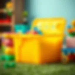 Colorful plastic toy storage box