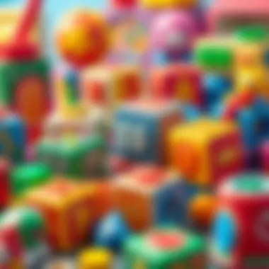 Variety of educational cube toys for development