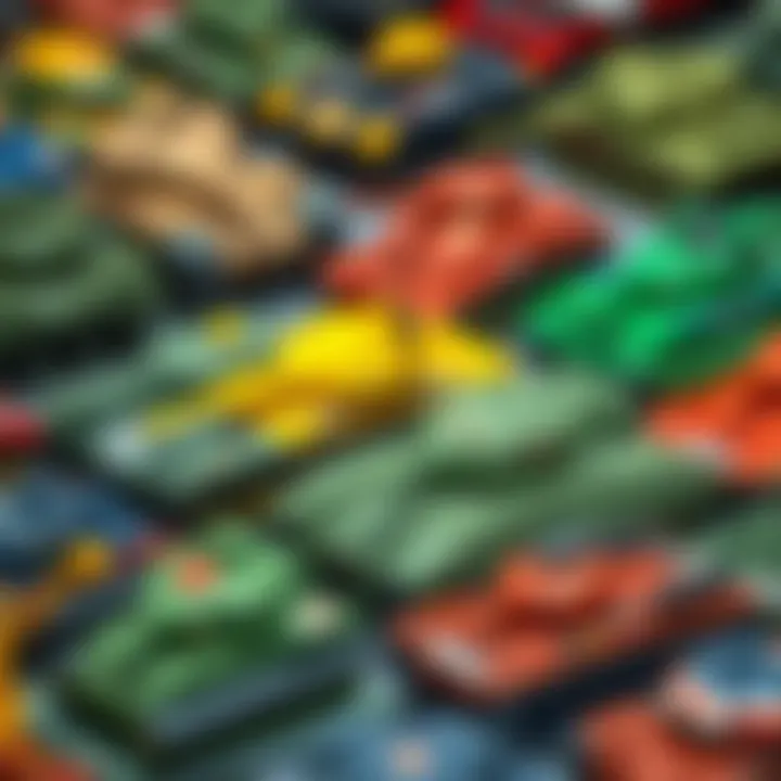 Different types of tank toys arranged, illustrating variety in selections.