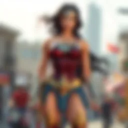 The iconic Wonder Woman costume in its original design