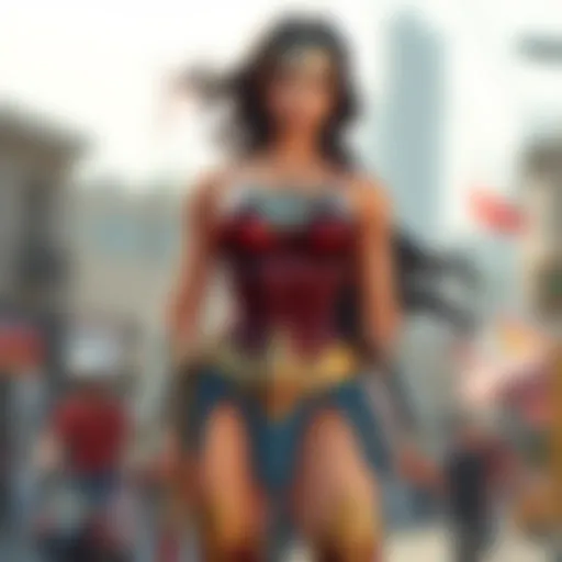 The iconic Wonder Woman costume in its original design