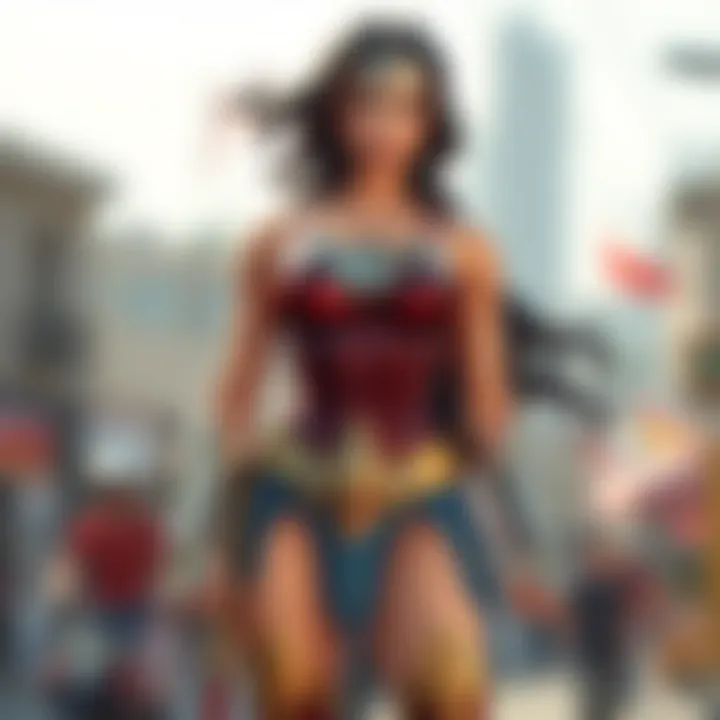 The iconic Wonder Woman costume in its original design